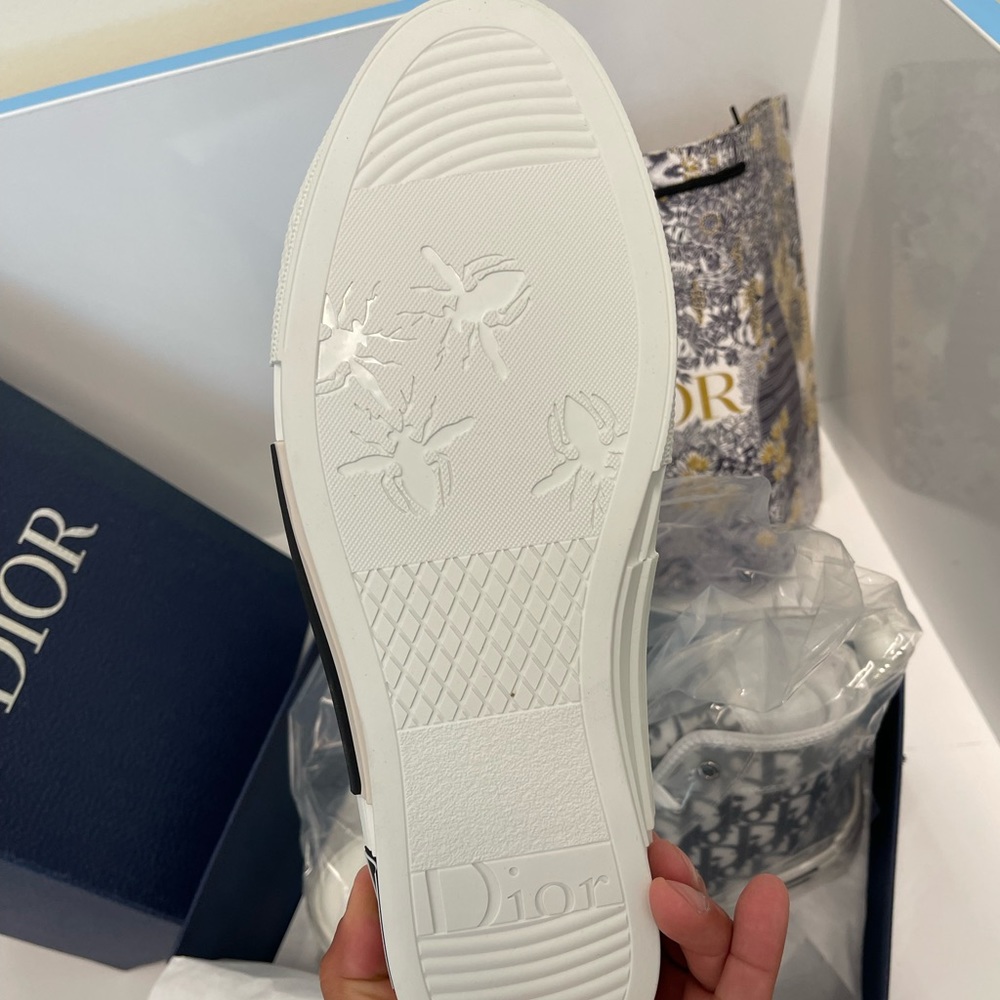 DIOR HOMME:B23 HIGH-TOP in White and Black size 45 - Picture 9 of 14